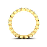 14K Gold Oval Cut Three Quarter Way Eternity Half Bezel Set Lab Grown Diamond Wedding Band Ring Oval Cut ABB-420.2-LGD  - Abtin & Co.