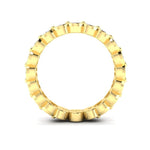 14K Gold Oval Cut Three Quarter Way Eternity Half Bezel Set Lab Grown Diamond Wedding Band Ring Oval Cut ABB-421.2-LGD  - Abtin & Co.
