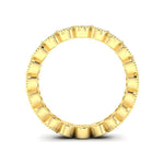14K Gold Oval Cut Three Quarter Way Eternity Milgrain Bezel Set Lab Grown Diamond Wedding Band Ring Oval Cut ABB-422.2-LGD  - Abtin & Co.