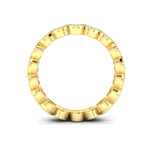 14K Gold Oval Cut Three Quarter Way Eternity Milgrain Bezel Set Lab Grown Diamond Wedding Band Ring Oval Cut ABB-423.2-LGD  - Abtin & Co.