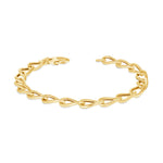 14K Gold Oval Link Light Chain Bracelet Bracelet ABGBR-101-G  - Abtin & Co.