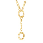 14K Gold Oval Link Toggle Lariat Necklace Necklace   - Abtin & Co.