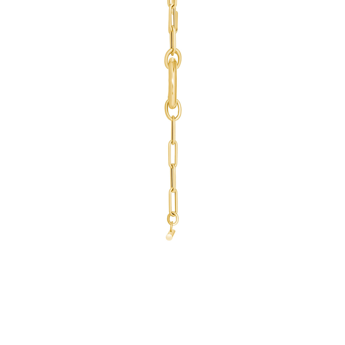 14K Gold Paperclip Link Toggle Lariat Necklace Necklace   - Abtin & Co.