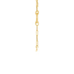 14K Gold Paperclip Link Toggle Lariat Necklace Necklace   - Abtin & Co.