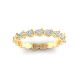14K Gold Pear Cut Halfway East West Eternity Modern Prong Set Lab Grown Diamond Wedding Band Ring Pear Cut ABB-429.1-LGD  - Abtin & Co.