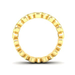 14K Gold Pear Cut Halfway Eternity Milgrain Bezel Set Lab Grown Diamond Wedding Band Ring Pear Cut ABB-426.1-LGD  - Abtin & Co.