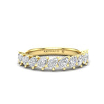 14K Gold Pear Cut Halfway Tilted Eternity Modern Prong Set Lab Grown Diamond Wedding Band Ring Pear Cut ABB-430.1-LGD  - Abtin & Co.
