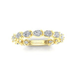 14K Gold Pear Cut Three Quarter Way East West Eternity Modern Prong Set Lab Grown Diamond Wedding Band Ring Pear Cut ABB-429.2-LGD  - Abtin & Co.