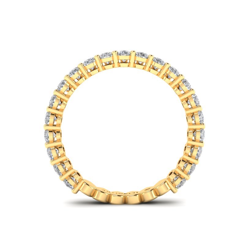 14K Gold Pear Cut Three Quarter Way Eternity Modern Prong Set Lab Grown Diamond Wedding Band Ring Pear Cut ABB-411.2-LGD  - Abtin & Co.