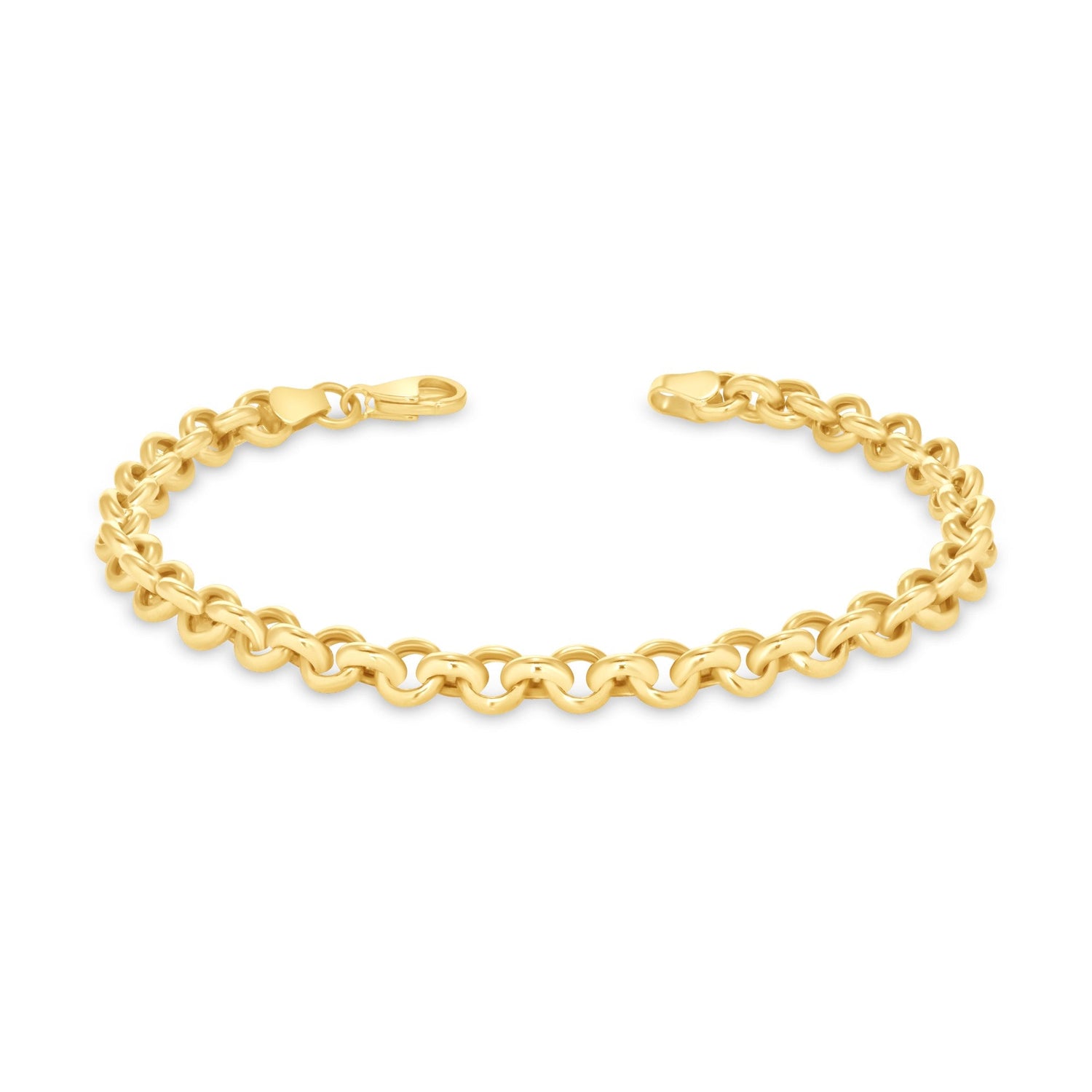 14K Gold Rolo Oval Chain Link Bracelet Bracelet ABGBR-105-G  - Abtin & Co.