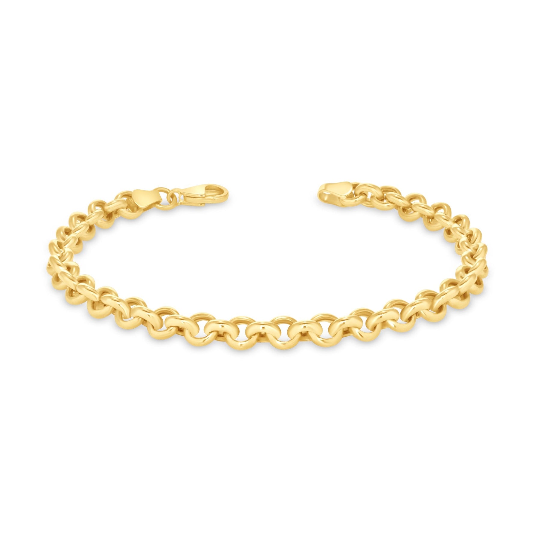 14K Gold Rolo Oval Chain Link Bracelet Bracelet ABGBR-105-G  - Abtin & Co.