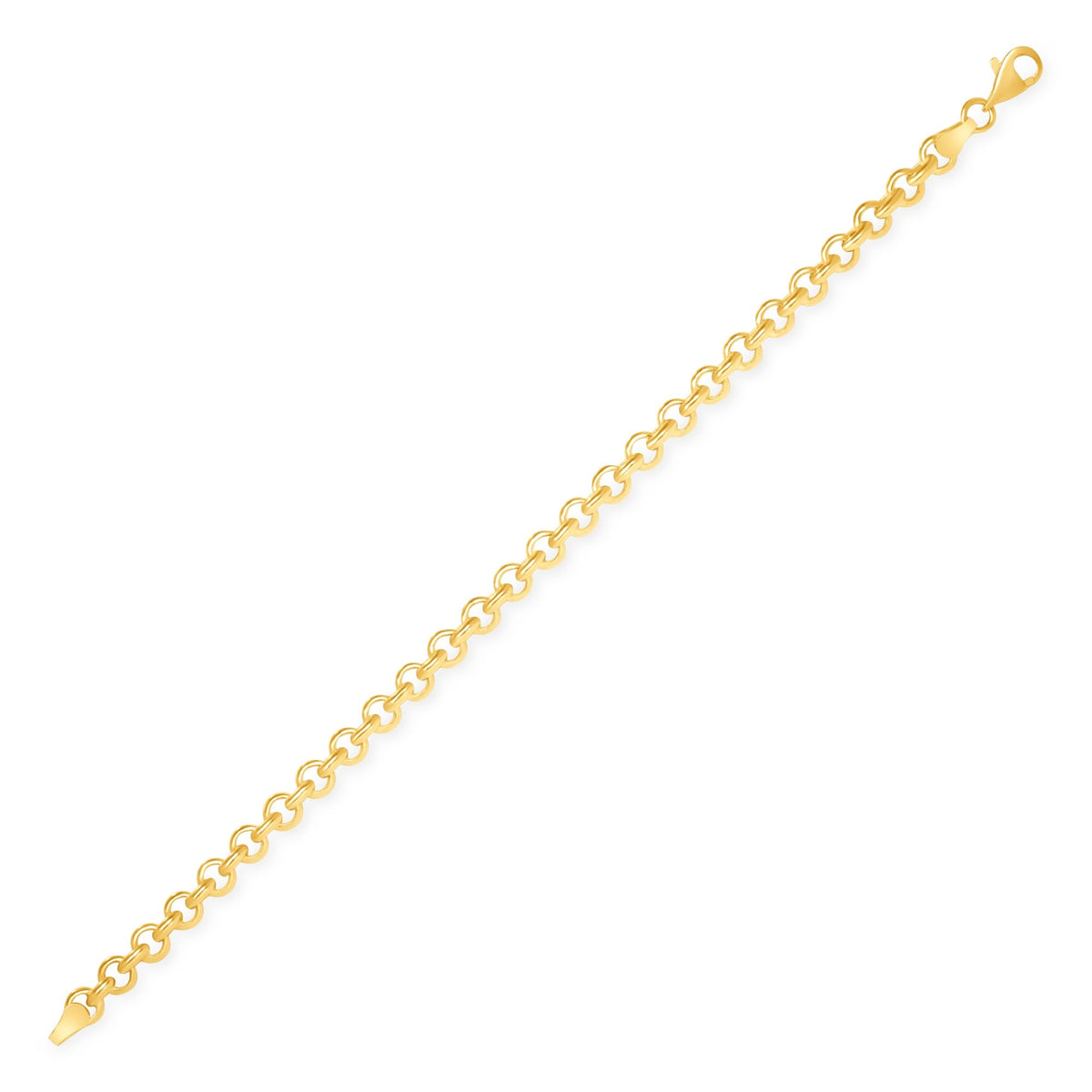 14K Gold Rolo Oval Chain Link Bracelet Bracelet ABGBR-105-G  - Abtin & Co.