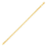 14K Gold Rolo Oval Chain Link Bracelet Bracelet ABGBR-105-G  - Abtin & Co.