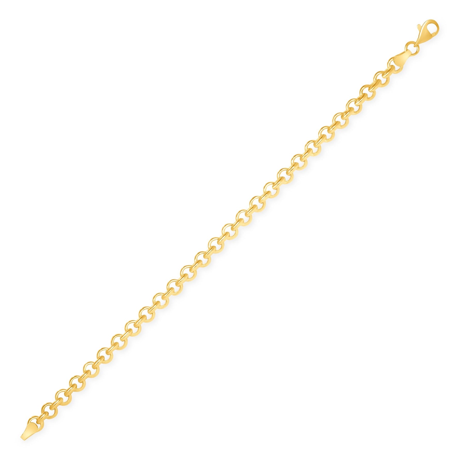 14K Gold Rolo Oval Chain Link Bracelet Bracelet ABGBR-105-G  - Abtin & Co.