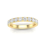 14K Gold Round Halfway Eternity 4 Prong Set Lab Grown Diamond Wedding Band Ring Round Cut ABB-253.5-LGD-22  - Abtin & Co.