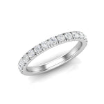 14K Gold Round Halfway Eternity 4 Prong Set Lab Grown Diamond Wedding Band Ring Round Cut ABB-253.3-LGD-1  - Abtin & Co.
