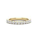 14K Gold Round Halfway Eternity 4 Prong Set Lab Grown Diamond Wedding Band Ring Round Cut ABB-253.3-LGD-1  - Abtin & Co.