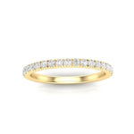 14K Gold Round Halfway Eternity 4 Prong Set Lab Grown Diamond Wedding Band Ring Round Cut ABB-253.1-LGD-22  - Abtin & Co.