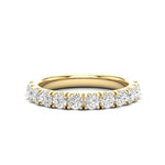 14K Gold Round Halfway Eternity 4 Prong Set Lab Grown Diamond Wedding Band Ring Round Cut ABB-253.5-LGD-1  - Abtin & Co.