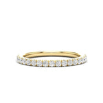 14K Gold Round Halfway Eternity 4 Prong Set Lab Grown Diamond Wedding Band Ring Round Cut ABB-253.1-LGD-1  - Abtin & Co.
