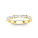 14K Gold Round Halfway Eternity 4 Prong Set Lab Grown Diamond Wedding Band Ring Round Cut ABB-253.3-LGD-22  - Abtin & Co.