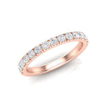 14K Gold Round Halfway Eternity 4 Prong Set Lab Grown Diamond Wedding Band Ring Round Cut ABB-253.3-LGD-43  - Abtin & Co.
