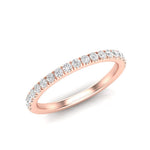 14K Gold Round Halfway Eternity 4 Prong Set Lab Grown Diamond Wedding Band Ring Round Cut ABB-253.1-LGD-43  - Abtin & Co.