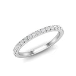 14K Gold Round Halfway Eternity 4 Prong Set Lab Grown Diamond Wedding Band Ring Round Cut ABB-253.1-LGD-1  - Abtin & Co.
