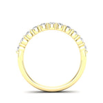 14K Gold Round Halfway Eternity Classic Prong Set Lab Grown Diamond Wedding Band Ring Round Cut ABB-159.1-LGD-22  - Abtin & Co.
