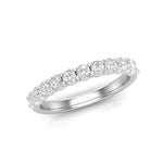 14K Gold Round Halfway Eternity Classic Prong Set Lab Grown Diamond Wedding Band Ring Round Cut ABB-159.1-LGD-1  - Abtin & Co.