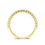 14K Gold Round Halfway Eternity Floating Set Lab Grown Diamond Wedding Band Ring Round Cut ABB-140-LGD  - Abtin & Co.