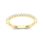 14K Gold Round Halfway Eternity Floating Set Lab Grown Diamond Wedding Band Ring Round Cut ABB-140-LGD  - Abtin & Co.