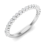 14K Gold Round Halfway Eternity Floating Set Lab Grown Diamond Wedding Band Ring Round Cut ABB-141-LGD-1  - Abtin & Co.