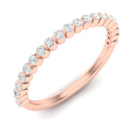14K Gold Round Halfway Eternity Floating Set Lab Grown Diamond Wedding Band Ring Round Cut ABB-141-LGD-43  - Abtin & Co.