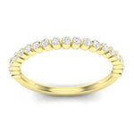 14K Gold Round Halfway Eternity Floating Set Lab Grown Diamond Wedding Band Ring Round Cut ABB-141-LGD-22  - Abtin & Co.