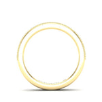 14K Gold Round Halfway Eternity Milgrain Chanel Pre Set Lab Grown Diamond Wedding Band Ring Round Cut ABB-250.3-LGD-22  - Abtin & Co.