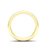 14K Gold Round Halfway Eternity Milgrain Chanel Pre Set Lab Grown Diamond Wedding Band Ring Round Cut ABB-250.1-LGD-22  - Abtin & Co.