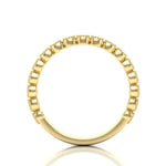 14K Gold Round Halfway Eternity Milgrain Modern Bezel Set Lab Grown Diamond Wedding Band Ring Round Cut ABB-166-LGD-22  - Abtin & Co.