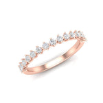 14K Gold Round Halfway Eternity Modern Share Prong Set Lab Grown Diamond Wedding Band Ring Round Cut ABB-239.2-LGD-43  - Abtin & Co.
