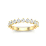 14K Gold Round Halfway Eternity Modern Share Prong Set Lab Grown Diamond Wedding Band Ring Round Cut ABB-239.5-LGD-1  - Abtin & Co.