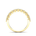 14K Gold Round Halfway Eternity Modern Share Prong Set Lab Grown Diamond Wedding Band Ring Round Cut ABB-239.5-LGD-1  - Abtin & Co.