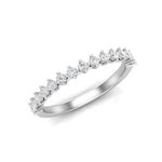 14K Gold Round Halfway Eternity Modern Share Prong Set Lab Grown Diamond Wedding Band Ring Round Cut ABB-239.2-LGD-1  - Abtin & Co.