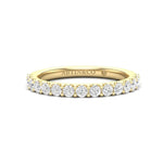 14K Gold Round Halfway Eternity Modern U Pave Set Lab Grown Diamond Wedding Band Ring Round Cut ABB-249.3-LGD-1  - Abtin & Co.