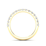 14K Gold Round Halfway Eternity Modern U Pave Set Lab Grown Diamond Wedding Band Ring Round Cut ABB-249.3-LGD-22  - Abtin & Co.