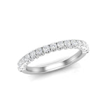 14K Gold Round Halfway Eternity Modern U Prong Set Lab Grown Diamond Wedding Band Ring Round Cut ABB-234.4-LGD-1  - Abtin & Co.
