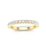 14K Gold Round Halfway Eternity Modern U Prong Set Lab Grown Diamond Wedding Band Ring Round Cut ABB-234.4-LGD-1  - Abtin & Co.