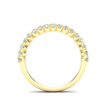 14K Gold Round Halfway Eternity Modern U Prong Set Lab Grown Diamond Wedding Band Ring Round Cut ABB-234.4-LGD-1  - Abtin & Co.