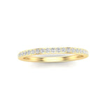 14K Gold Round Halfway Eternity Prong Set Lab Grown Diamond Wedding Band Ring Round Cut ABB-124.1-LGD  - Abtin & Co.