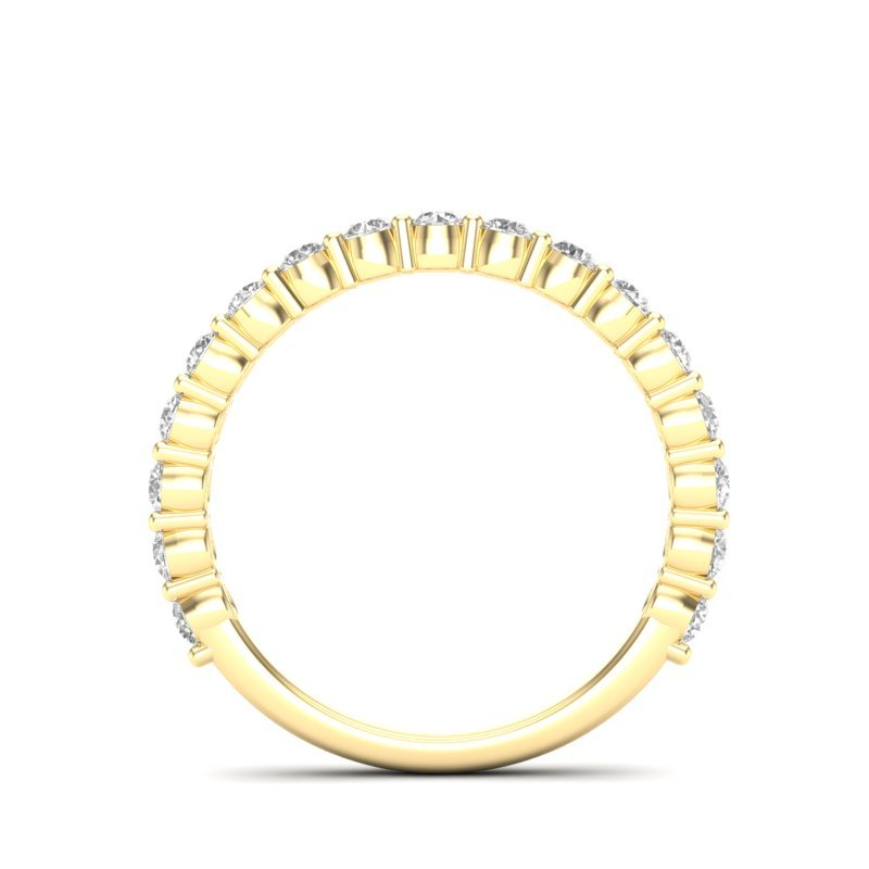 14K Gold Round Three Quarter Way Eternity Classic Prong Set Lab Grown Diamond Wedding Band Ring Round Cut ABB-159.2-LGD-22  - Abtin & Co.