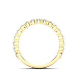 14K Gold Round Three Quarter Way Eternity Classic Prong Set Lab Grown Diamond Wedding Band Ring Round Cut ABB-159.2-LGD-22  - Abtin & Co.
